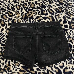 Vintage Black Denim Women's Short Shorts